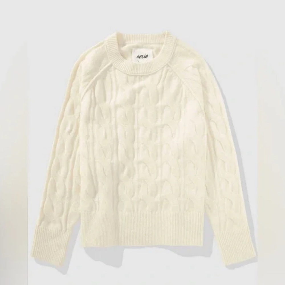 ❥𝒂𝒆𝒓𝒊𝒆: Women’s Cable Crew Knit Sweater - Picture 4 of 9
